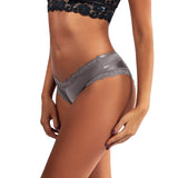 Back Crossing Bandage Hollow Out Sexy Panties Lace Edge Seamless Underwear Women Transparent Lingerie Ice Silk Briefs Thong