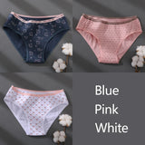 3Pcs/set Women Printing Floral Panties Low-Rise Cotton Briefs Female Comfortable Underwear Female Soft Panties Lingerie M-2XL