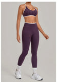 Women's Seamless Yoga Sets Sports Fitness Gym Sleeveless Vest Hip-lifting Slim Fit Pants Suits Running Training Workout Sets