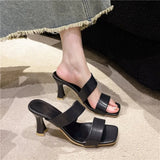 Summer Outdoor Wear Thick Heel  2026   Line Open Toe Fashion High Heel  Sandals