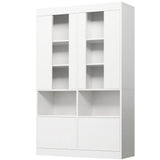 IRONCK Five Tier Bookshelf With Acrylic Doors For Home Office