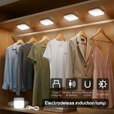 USB Charging Cupboard Lamp Dimmable White/Warm Light Motion Sensor LED Night Light for Bedroom Kitchen Stair Wardrobe Lighting