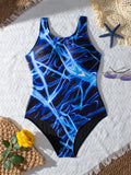 2026 Printed Swimsuit One Piece Sporty Swimwear Women Sexy Bathers Bathing Swimming Swim Suit Female Beachwear XXL
