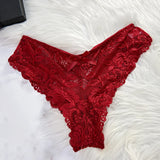 Transparent Red Lingerie Women's Underwear Sleepwear Lace Nightdress And Panty Pijamas Sets Female Nighty