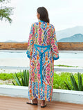 2026 Women Swimsuit Beach Cover Up dress Sleeve Kaftan Beach Tunic Long Pareos Bikinis Cover ups Summer Robe Plage Beachwear