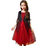 Kids Vampire Costume Gothic Halloween Dress with Accessories