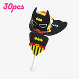 Princess Snow White Superhero Lollipop Decoration Cards for Kids Boy Girls Birthday Party Gift Cake Accessories Candy Packaging
