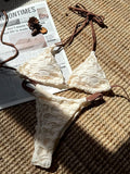 Hollow Out Halter Bikini Female Swimsuit Women Swimwear Two-pieces Bikini set High Leg Cut Bather Bathing Suit Swim Beachwear