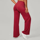 Women Straight Yoga Leg Bottoms Soft Stretchy Fabric Women's Yoga Pants GYM Sweat-Wicking Properties Running Sport Trousers