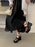 Women Shoes Platform Black 10cm High Heels Sandals Punk Chunky Shoes Summer Gladiator Sandals Wedges Platform Sandalias Mujer