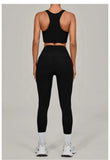 Women's Seamless Yoga Sets Sports Fitness Beauty Back Vest Hip-lifting Pants Slim-fit Suits Running Workout Gym Training Sets