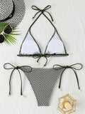 2026 Halter String Triangle Bikini Women Sexy Swimwear Female Mesh Swimsuit Solid Bathers Bathing Swimming Swim Suit Beachwear