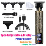 Carving Hair Clipper Professional Hair Cutting Machine Barber Rechargeable Hair Trimmer Metal Haircut Machine Clipper for Men