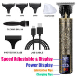 Professional Hair Cutting Machine Vintage T9 Hair Clipper Cutting Machine For Men Shaver Trimmer Rechargeable Carving Mark Razor