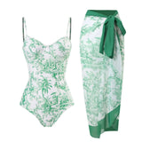 2026 New Arrival Push Up Women Bikini Set Floral Printed Ruffle Bikinis Strappy Bandage Swimwear Brazilian Biquini Bathing Suit