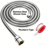 Spray hose, pressurized shower hose, explosion-proof water pipe, rain shower hose, thickened high-pressure shower hose ﻿