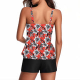 2026 Pinted Floral Tankini Two Pieces Swimsuit Women Vintage Swimwear Female Bathers Bathing Swimming Swim Suit Beachwear