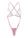 sexy gillter metallic micro mini bikinis one piece plain swimsuits bodysuits Swimwear Biquini conjunto de bikini tankini trikini