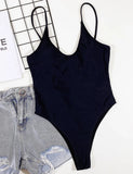 2025 New Sexy Backless High Leg Cut Women Swimwear One Piece Swimsuit Female Padded Black Leopard Bather Bathing Suit Swim Lady