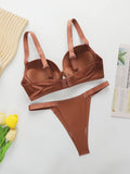 Best Selling Leopard print thickening Sexy Underwire Two Piece Push Up Push Up Bras lingerie Set For Women B2051