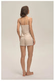Summer home suspender shorts set casual and comfortable home wear lace women's pajamas