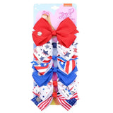 6 Pieces/Set JOJO Siwa Hair Bows Printed Unicorn JOJO Clip Handmade Hair Bow With Clip Hairgrips Hair Accessories