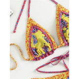 5 Colors Sexy Printed Halter Frilled Bikini Women Swimwear Female Swimsuit Two-Pieces Bikini Set Bather Bathing Suit Swim V4651