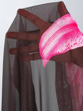 2026 Printed Mesh Swimsuit One Piece & Beach Dress Long Sleeves Swimwear Women Bathing Swimming Swim Suit Padded Beachwear