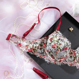 French retro lace underwear set sexy push-up bra erotic underwear