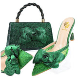 Doershow  Lastest Italian Design Fashion Style Ladies Shoes with Matching Bag Set 2025 Nigerian Shoes and Bag Set  HA1-1
