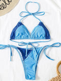 Sexy Leopard Bikini 2025 Halter Swimsuit Women String Swimwear Female Micro Bikini Set Brazilian Bathing Suit Push Up Swim Wear
