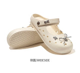 Cute DIY Bow Knot Indoor Street Slippers For Women Fashion Clogs Female Summer Shoes Soft EVA Anti-slip Ladies Home Beach Slides