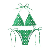 Polka Dot Sexy Bikini Sets Women's Swimsuit Push-Up Padded Bra Thong Bathing Suit Brazilian Beachwear Dots Print Swimming Suit