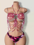 Body Chain Acrylic Beads With Swimsuits Bikinis Beach Vaction Pool Party Casaul Style Bikini For Woman Charming Pure Desire ZS1T