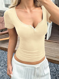 2026 Women's New Y2K Hot Girls Sexy Vest Short Sleeve T-Shirt Tops