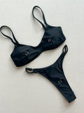 Metal Ring Mini Micro Thong Bikini Women Swimwear Female Swimsuit Two-Pieces Bikini Set Padded Bather Bathing Suit Swim V7513