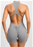 Women Yoga V Backless Jumpsuit Workout Bodysuit Sleeveless Gym Bodycon Sportswear Fitness Yoga Suit One Piece Outfit