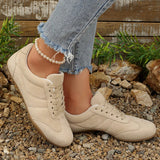 Comfortable Soft Sole Sneakers Women Plus Size 42 Faux Suede Lace Up Casual Shoes Woman 2026 Autumn Non Slip Sport Flats Female