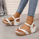 Chunky Platform Clip-Toe Sandals for Women Summer Rivet High Heel Sandal for Ladies Fashion Outdoor Anti-Slip Sandalias Mujer