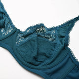 3 Pcs Womens Bras Ultra-Thin Perspective Lace Sheer Plus Size Bra Underwire Sexy Underwear Lingerie BH Tops D E F Cup