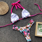 Bikini 2026 Sexy Leopard Floral Print Halter Swimwear Swimsuit Women Bikini Set Bathing Suit Beach Bikini Female Banadores Mujer
