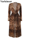 S - XXL With Cover Up Long Sleeve Leopard Printed Women Swimwear One Piece Swimsuit Female Padded Bather Bathing Suit Swim V7353
