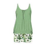 2026 Pinted Floral Tankini Two Pieces Swimsuit Women Vintage Swimwear Female Bathers Bathing Swimming Swim Suit Beachwear