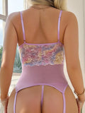 Toucheart Erotic Lingerie with Stockings See-through Color Lace Uniform Body Shaping Patchwork Intimate Seductive Underwear Set
