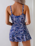 2026 Sexy Swimsuit One Piece Printed Strappy Swimwear Women Bathers Bathing Swimming Swim Suit Female Beachwear XXL