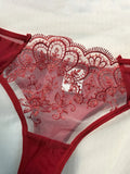 2-piece women's black comfortable lightweight bow semi transparent lingerie set