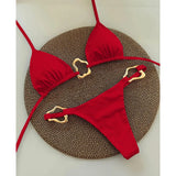 Sexy Halter Micro Bikini 2025 Women Swimsuit Solid Swimwear Thong Bikinis Set Brazilian Beach Wear Bathing Suit Biquini Female