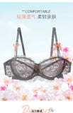 MOYISU Summer Lingerie Set Sheer French Lace Minimiser Bra Briefs Ultra Thin Sexy Women's Underwear Big Bust Sexy Tushy & Panty