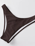 2026 Summer Womens Solid Color Bikini Sets Strapless Bra Tops with Thong Swimsuits 2 Pcs Set Bathing Suits for Beach Pool