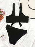2026 Bowknot Sporty Bikinis Solid Swimwear Female Sexy Swimsuit Women Bathers Bathing Swimming Swim Suit Beachwear